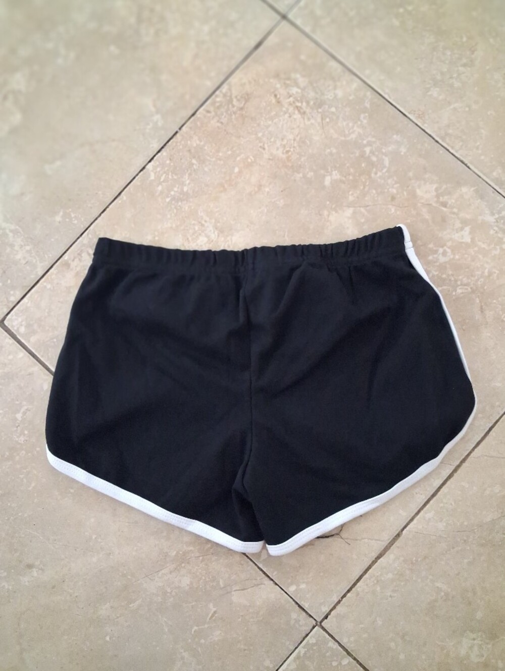 Los Angeles Apparel Black Athletic Shorts with White Trim